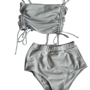 SHEIN Beige Ribbed Fabric